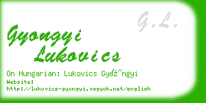 gyongyi lukovics business card